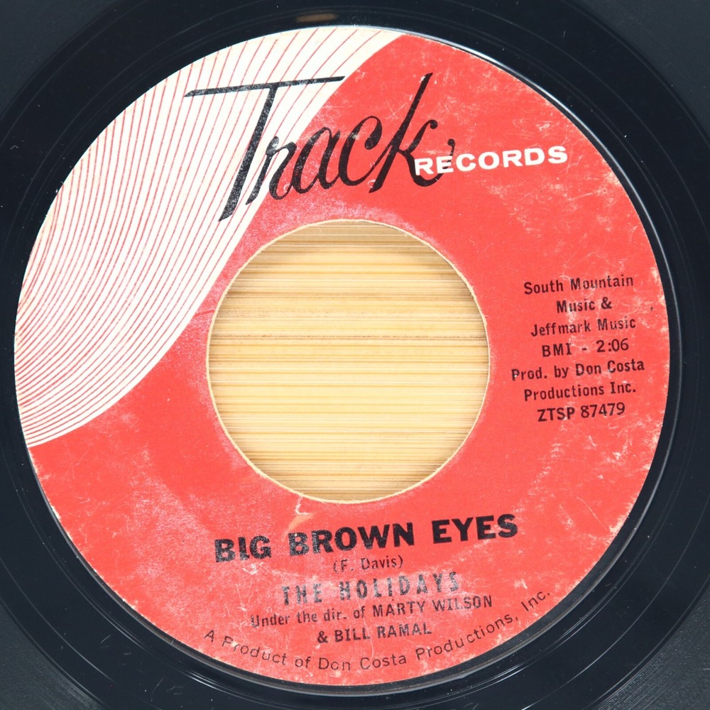 THE HOLIDAYS - BIG BROWN EYES / PATTY ANN - DOO WOP 45 TRACK